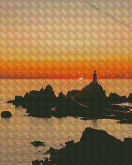 Jersey Channel Islands Sunset Diamond Paintings