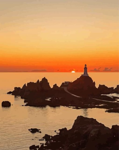 Jersey Channel Islands Sunset Diamond Paintings