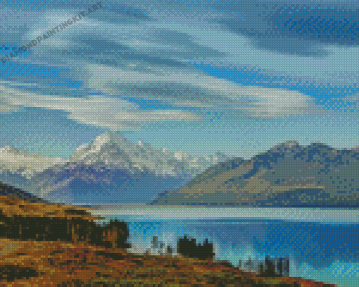 Lake Tekapo Snow Diamond Paintings