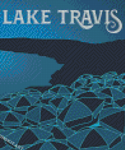 Lake Travis Poster Illustration Diamond Paintings