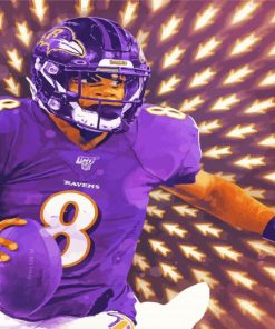 Lamar Jackson Art Diamond Paintings