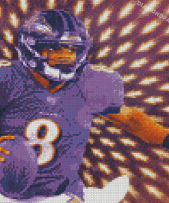 Lamar Jackson Art Diamond Paintings