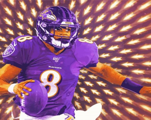 Lamar Jackson Art Diamond Paintings