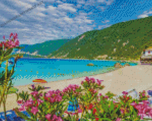 Lefkada Beach Greece Diamond Paintings