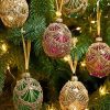 Light Christmas Baubles Diamond Paintings