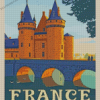 Loire Castle France Poster Diamond Paintings