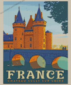 Loire Castle France Poster Diamond Paintings