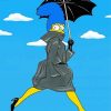 Marge Simpson Under Umbrella Diamond Paintings