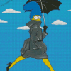 Marge Simpson Under Umbrella Diamond Paintings