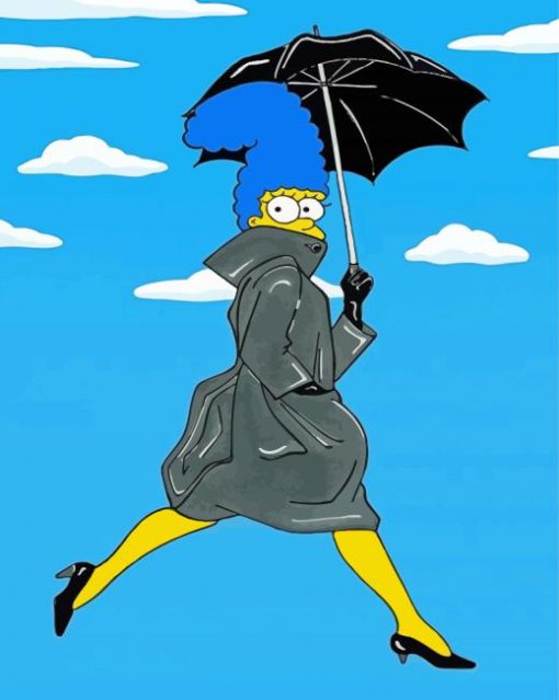 Marge Simpson Under Umbrella Diamond Paintings