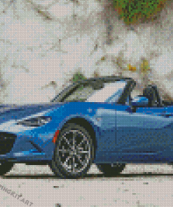 Mazda Miata Blue Car Diamond Paintings