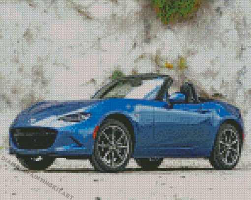 Mazda Miata Blue Car Diamond Paintings