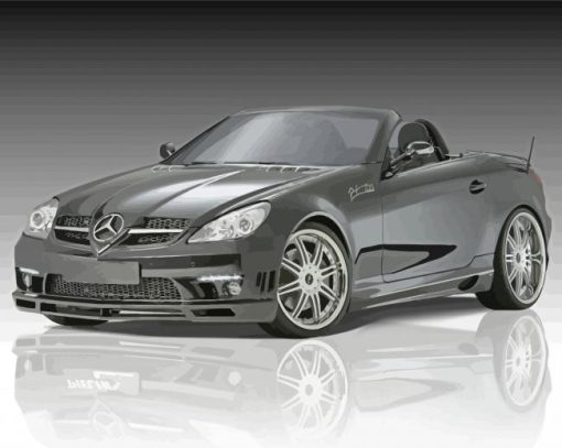 Mercedes Benz SLK Black Car Diamond Paintings