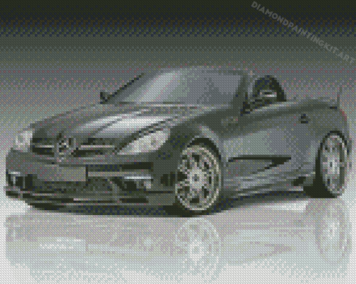 Mercedes Benz SLK Black Car Diamond Paintings