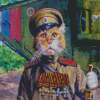 Military Cat Art Diamond Paintings