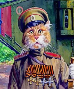 Military Cat Art Diamond Paintings