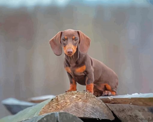 Miniature Dachshund Dog Diamond Paintings