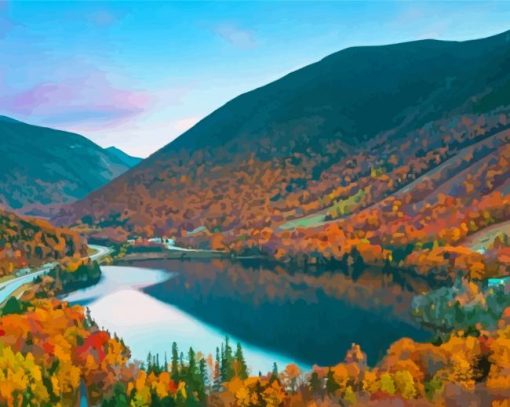 New Hampshire Fall Mountain Diamond Paintings