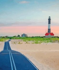 New York Fire Island Lighthouse Diamond Paintings