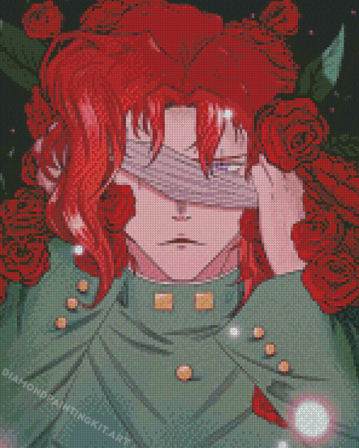 Noriaki Kakyoin And Roses Diamond Paintings