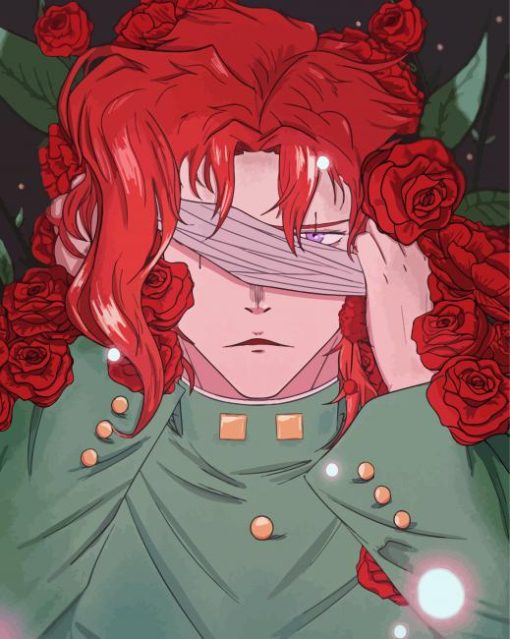 Noriaki Kakyoin And Roses Diamond Paintings