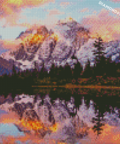 North Cascades National Park Reflection Diamond Paintings