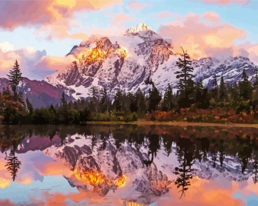 North Cascades National Park Reflection Diamond Paintings