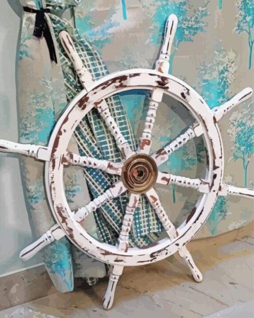 Old Ship Wheel Diamond Paintings