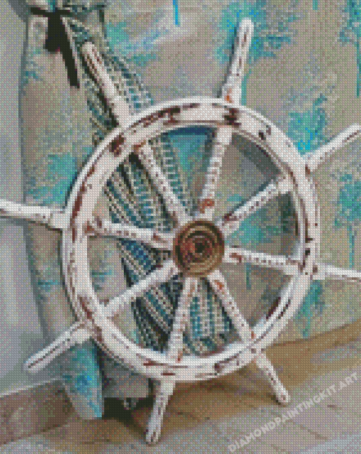 Old Ship Wheel Diamond Paintings