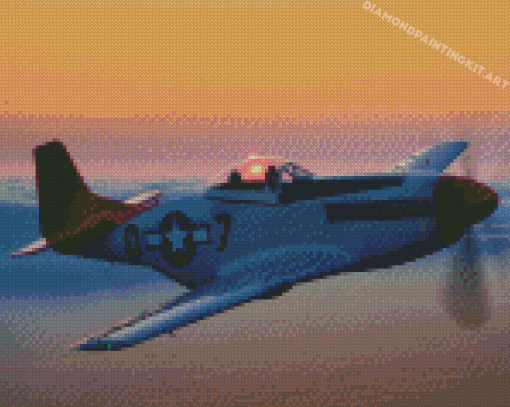 P51 Mustang Diamond Paintings