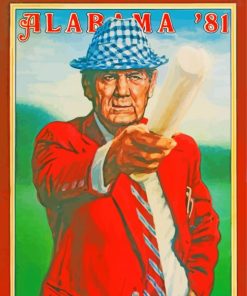 Paul Bear Bryant Alabama Poster Diamond Paintings