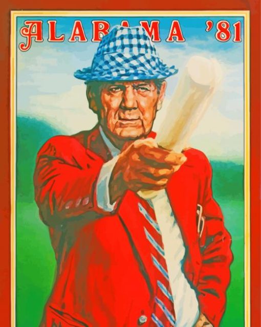 Paul Bear Bryant Alabama Poster Diamond Paintings