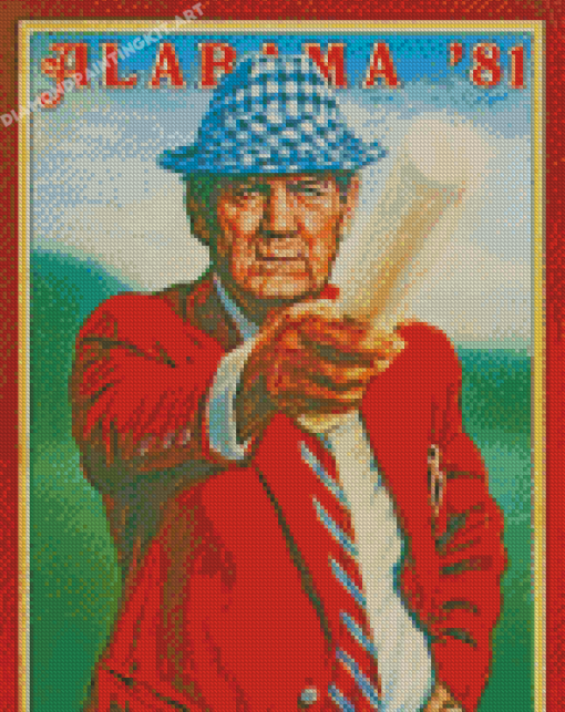 Paul Bear Bryant Alabama Poster Diamond Paintings