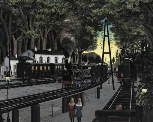 Paul Delvaux Station Forestiere Diamond Paintings