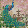 Peacock On A Fence Art Diamond Paintings