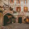 Perugia Old Buildings Diamond Paintings