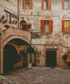 Perugia Old Buildings Diamond Paintings