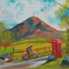 Phone Box In Mountain Diamond Paintings