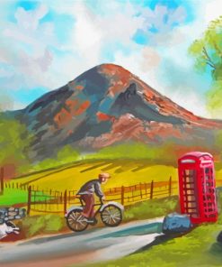 Phone Box In Mountain Diamond Paintings