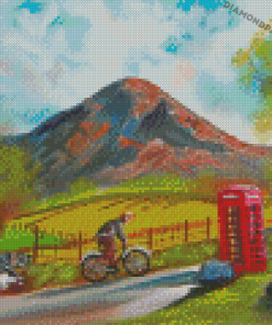 Phone Box In Mountain Diamond Paintings