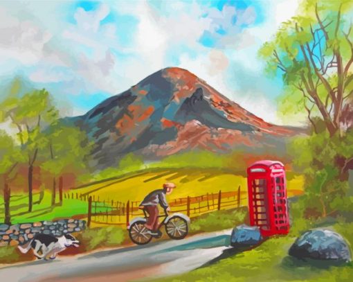 Phone Box In Mountain Diamond Paintings