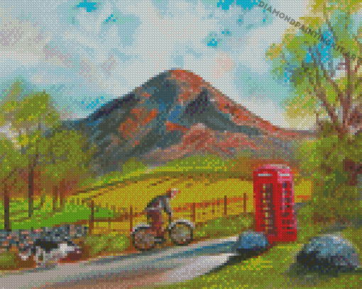 Phone Box In Mountain Diamond Paintings