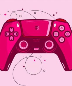 Pink Gamepad Diamond Paintings