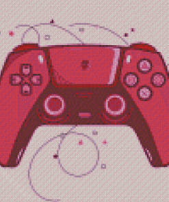 Pink Gamepad Diamond Paintings