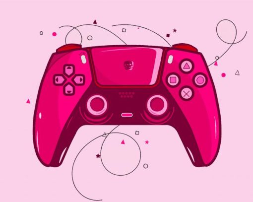 Pink Gamepad Diamond Paintings