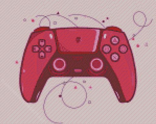 Pink Gamepad Diamond Paintings