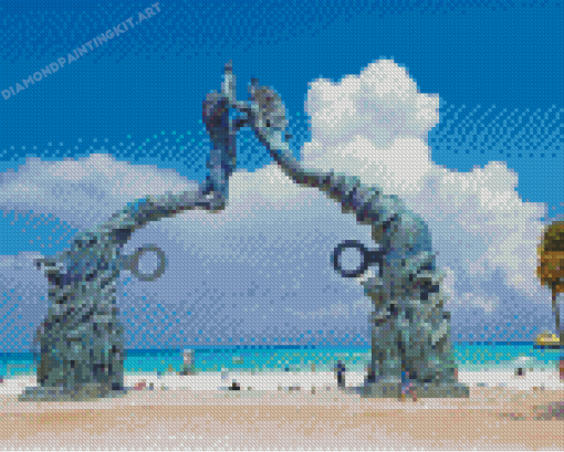 Playa Del Carmen Beach In Mexico Diamond Paintings