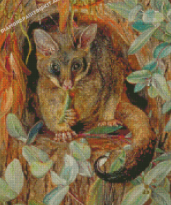 Possum Up A Gum Tree Marianne North Diamond Paintings