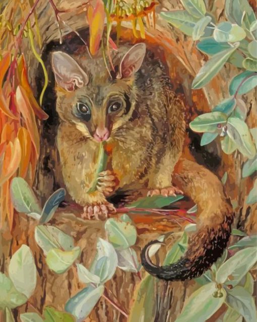 Possum Up A Gum Tree Marianne North Diamond Paintings