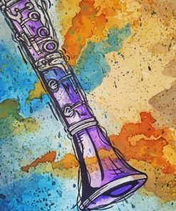 Purple Clarinet Diamond Paintings